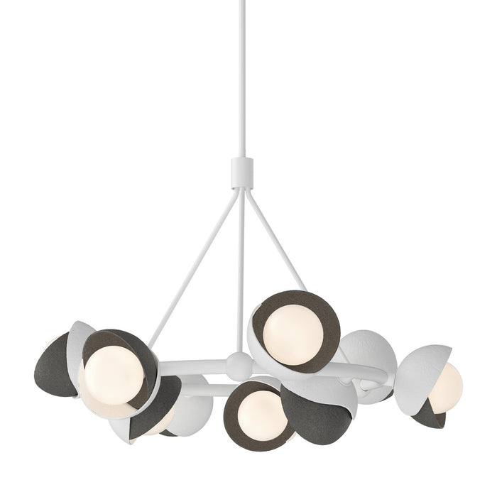 Hubbardton Forge - 131068-SKT-MULT-02-20-GG0711 - Nine Light Pendant - Brooklyn - White