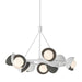 Hubbardton Forge - 131068-SKT-MULT-02-20-GG0711 - Nine Light Pendant - Brooklyn - White