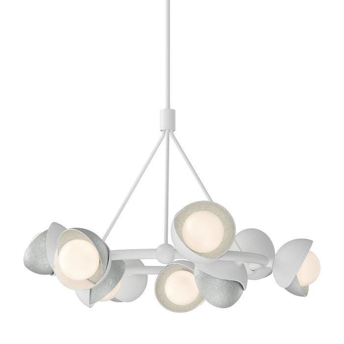 Hubbardton Forge - 131068-SKT-MULT-02-82-GG0711 - Nine Light Pendant - Brooklyn - White