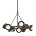 Hubbardton Forge - 131068-SKT-MULT-05-10-GG0711 - Nine Light Pendant - Brooklyn - Bronze