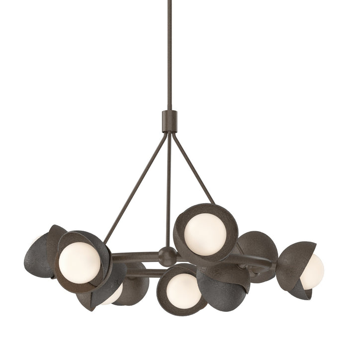 Hubbardton Forge - 131068-SKT-MULT-05-14-GG0711 - Nine Light Pendant - Brooklyn - Bronze