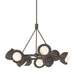 Hubbardton Forge - 131068-SKT-MULT-05-20-GG0711 - Nine Light Pendant - Brooklyn - Bronze