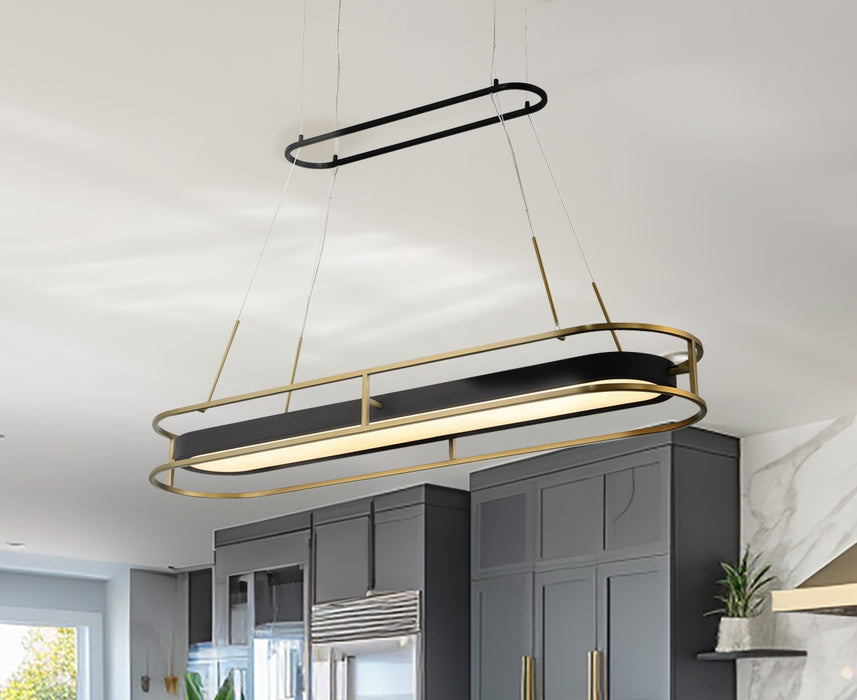 Minka-Lavery - 5088-781-L - LED Island Pendant - Levitation - Sand Coal And Soft Brass