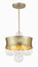Minka-Lavery - 5195-697 - Three Light Convertible Pendant - Verdi Square - Soft Gold With Gold Leaf