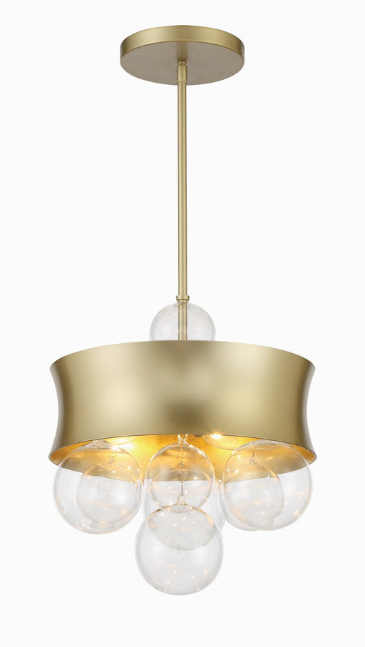 Minka-Lavery - 5195-697 - Three Light Convertible Pendant - Verdi Square - Soft Gold With Gold Leaf