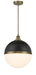 Minka-Lavery - 6606-885 - One Light Pendant - Vorey - Coal And Oxidized Aged Brass