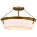 Nuvo Lighting - 60-7752 - Four Light Semi Flush Mount - Rowen - Natural Brass