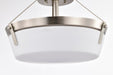 Nuvo Lighting - 60-7763 - Three Light Semi Flush Mount - Rowen - Brushed Nickel