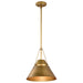 Nuvo Lighting - 60-7776 - One Light Pendant - Adina - Natural Brass
