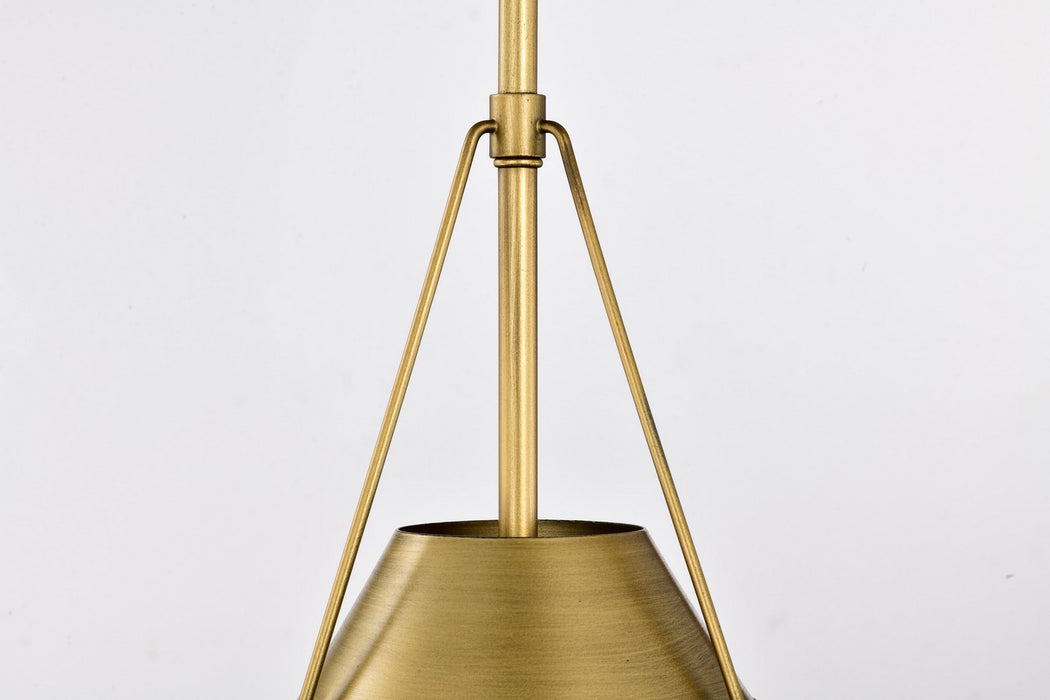 Nuvo Lighting - 60-7776 - One Light Pendant - Adina - Natural Brass