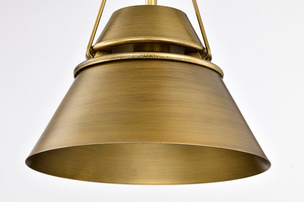 Nuvo Lighting - 60-7777 - One Light Pendant - Adina - Natural Brass