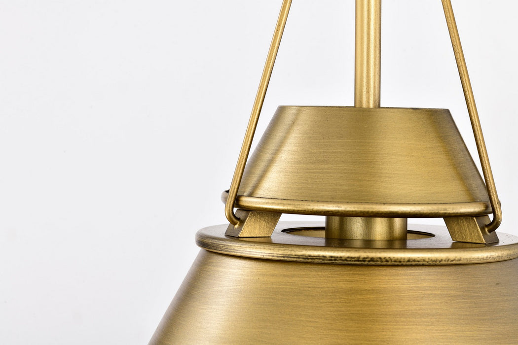 Nuvo Lighting - 60-7777 - One Light Pendant - Adina - Natural Brass