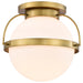 Nuvo Lighting - 60-7782 - One Light Flush Mount - Lakeshore - Natural Brass