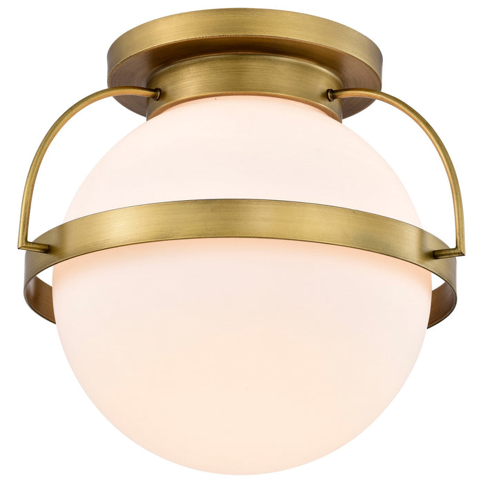 Nuvo Lighting - 60-7782 - One Light Flush Mount - Lakeshore - Natural Brass