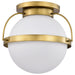 Nuvo Lighting - 60-7782 - One Light Flush Mount - Lakeshore - Natural Brass
