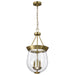 Nuvo Lighting - 60-7801 - Three Light Pendant - Boliver - Vintage Brass