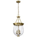 Nuvo Lighting - 60-7801 - Three Light Pendant - Boliver - Vintage Brass