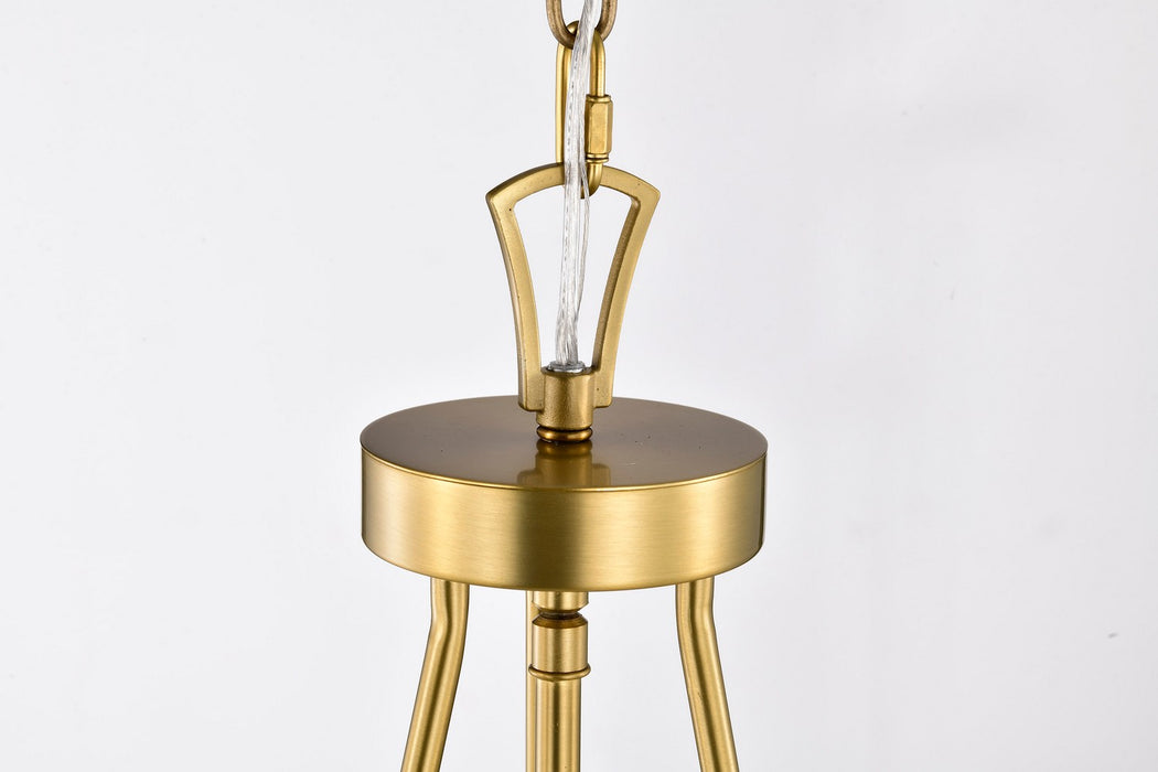 Nuvo Lighting - 60-7804 - Three Light Pendant - Boliver - Vintage Brass
