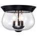 Nuvo Lighting - 60-7806 - Three Light Flush Mount - Boliver - Matte Black