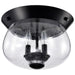 Nuvo Lighting - 60-7806 - Three Light Flush Mount - Boliver - Matte Black
