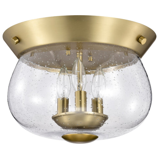 Nuvo Lighting - 60-7807 - Three Light Flush Mount - Boliver - Vintage Brass