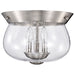 Nuvo Lighting - 60-7808 - Three Light Flush Mount - Boliver - Brushed Nickel
