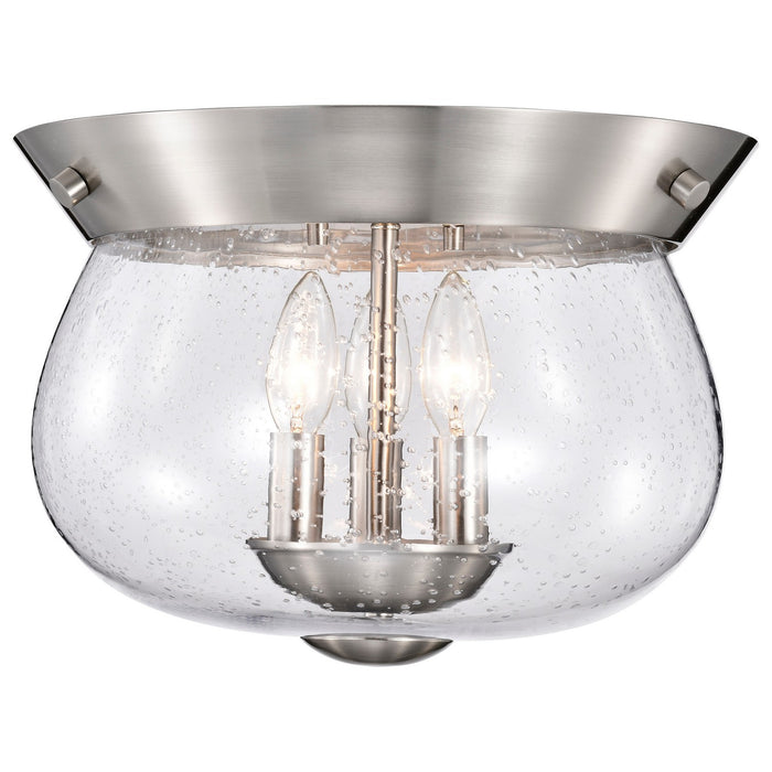 Nuvo Lighting - 60-7808 - Three Light Flush Mount - Boliver - Brushed Nickel