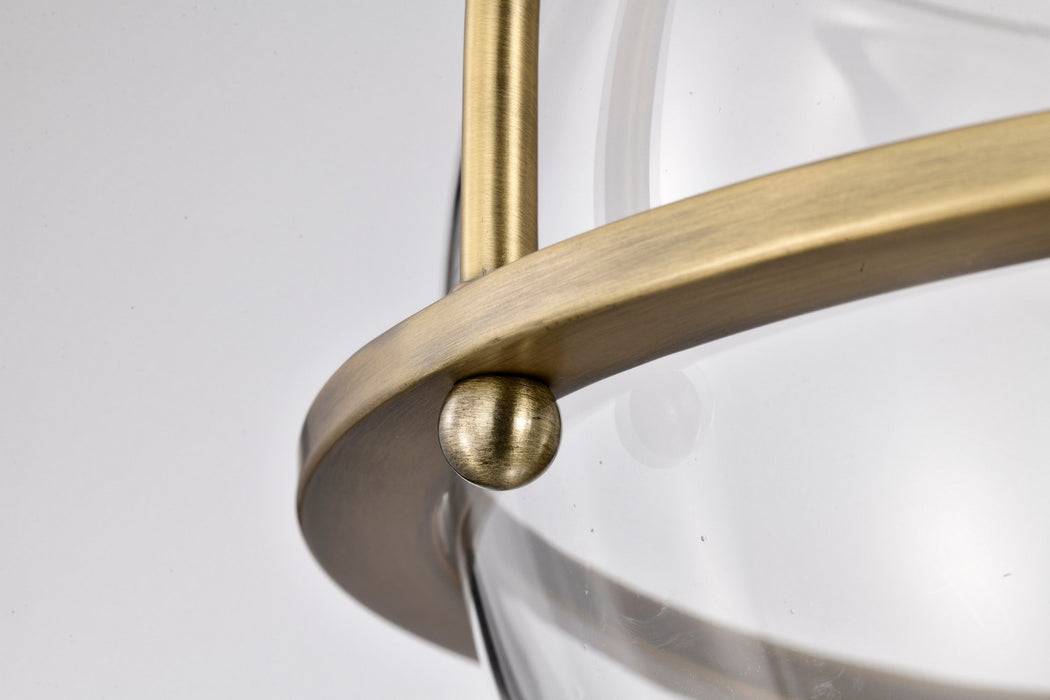 Nuvo Lighting - 60-7821 - Three Light Semi Flush Mount - Amado - Vintage Brass