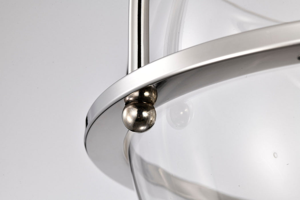 Nuvo Lighting - 60-7822 - Three Light Semi Flush Mount - Amado - Polished Nickel