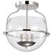 Nuvo Lighting - 60-7822 - Three Light Semi Flush Mount - Amado - Polished Nickel