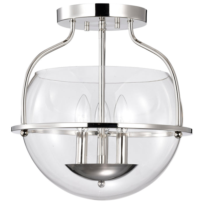 Nuvo Lighting - 60-7822 - Three Light Semi Flush Mount - Amado - Polished Nickel