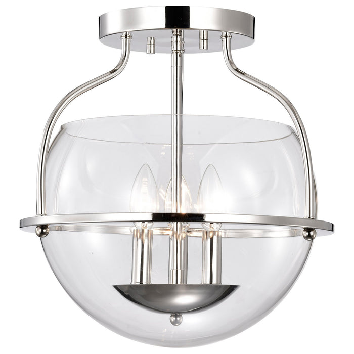 Nuvo Lighting - 60-7822 - Three Light Semi Flush Mount - Amado - Polished Nickel