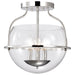 Nuvo Lighting - 60-7822 - Three Light Semi Flush Mount - Amado - Polished Nickel