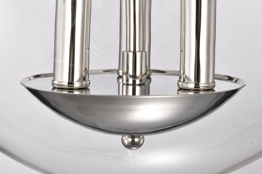 Nuvo Lighting - 60-7822 - Three Light Semi Flush Mount - Amado - Polished Nickel