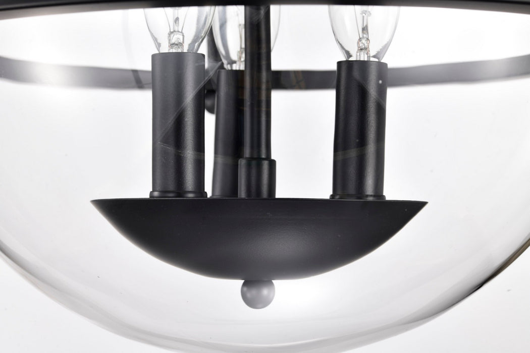 Nuvo Lighting - 60-7823 - Three Light Semi Flush Mount - Amado - Matte Black