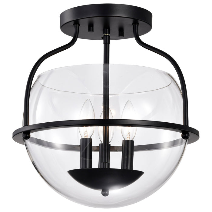 Nuvo Lighting - 60-7823 - Three Light Semi Flush Mount - Amado - Matte Black
