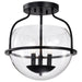Nuvo Lighting - 60-7823 - Three Light Semi Flush Mount - Amado - Matte Black