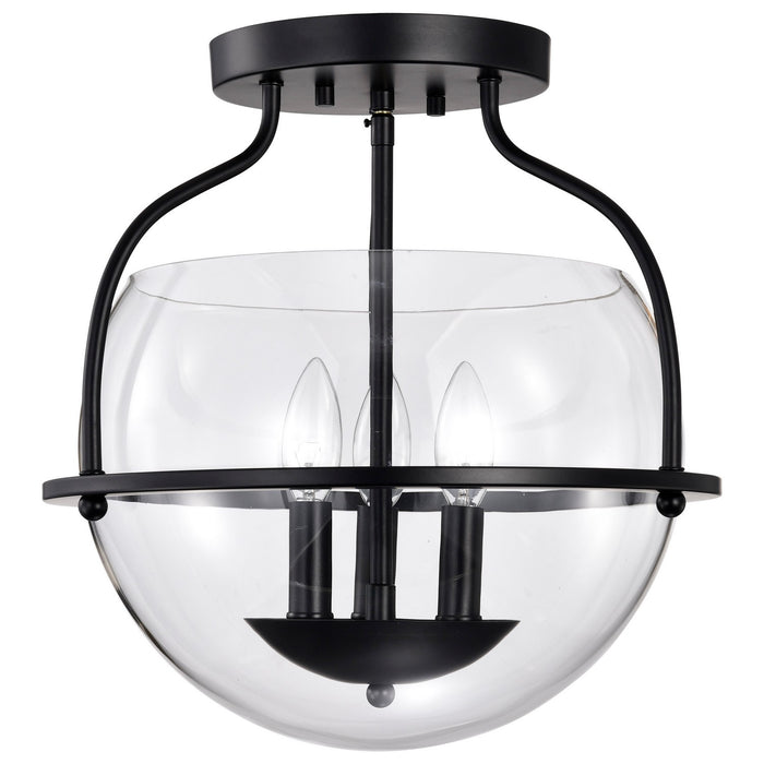 Nuvo Lighting - 60-7823 - Three Light Semi Flush Mount - Amado - Matte Black