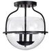 Nuvo Lighting - 60-7823 - Three Light Semi Flush Mount - Amado - Matte Black