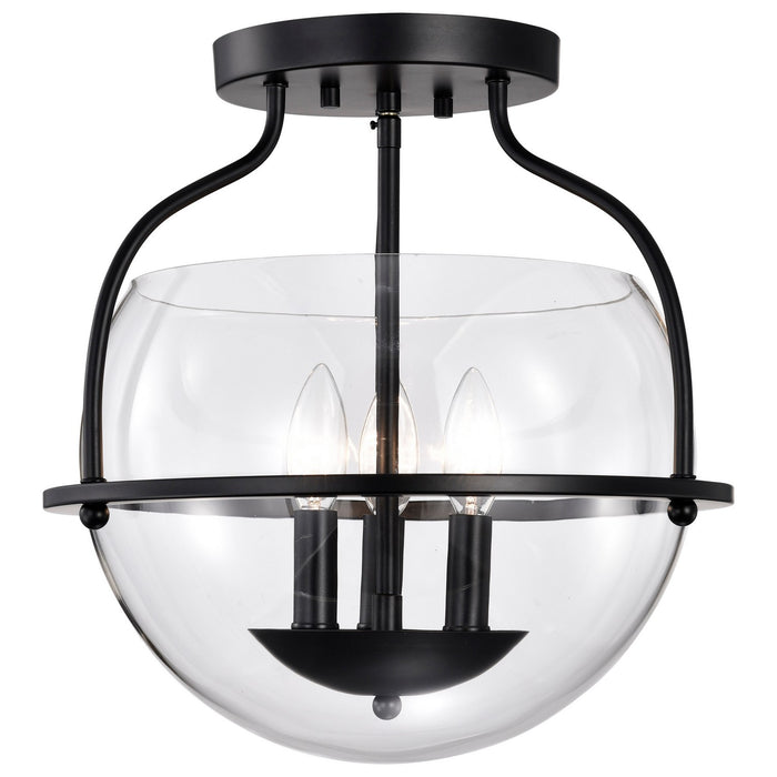 Nuvo Lighting - 60-7823 - Three Light Semi Flush Mount - Amado - Matte Black