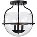 Nuvo Lighting - 60-7823 - Three Light Semi Flush Mount - Amado - Matte Black
