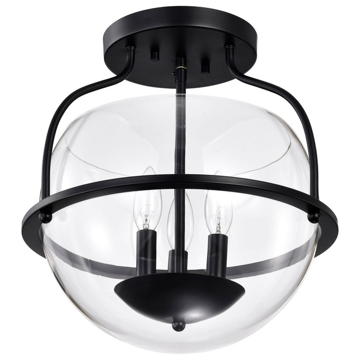 Nuvo Lighting - 60-7823 - Three Light Semi Flush Mount - Amado - Matte Black