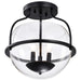 Nuvo Lighting - 60-7823 - Three Light Semi Flush Mount - Amado - Matte Black