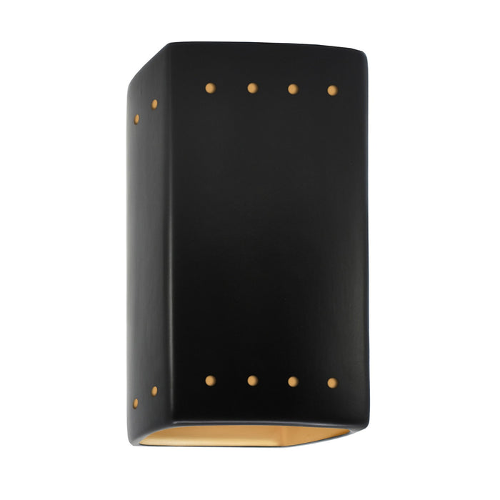 Justice Designs - CER-5925W-CBGD - LED Wall Sconce - Ambiance - Carbon Matte Black with Champagne Gold internal