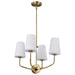 Nuvo Lighting - 60-7884 - Four Light Chandelier - Cordello - Vintage Brass