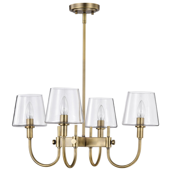 Nuvo Lighting - 60-7885 - Four Light Chandelier - Brookside - Vintage Brass