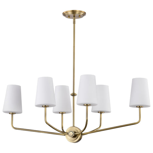 Nuvo Lighting - 60-7886 - Six Light Island Pendant - Cordello - Vintage Brass