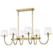 Nuvo Lighting - 60-7887 - Six Light Island Pendant - Brookside - Vintage Brass