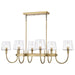 Nuvo Lighting - 60-7887 - Six Light Island Pendant - Brookside - Vintage Brass
