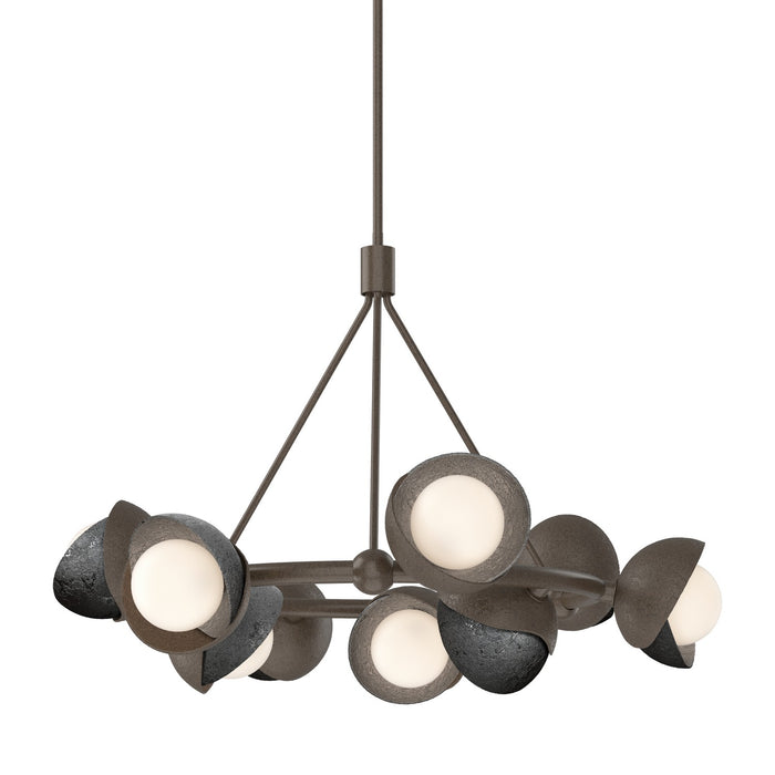 Hubbardton Forge - 131068-SKT-MULT-05-89-GG0711 - Nine Light Pendant - Brooklyn - Bronze